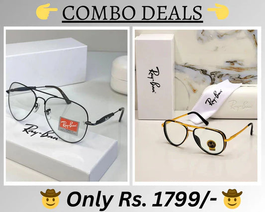 RB New Top Trending Men's Pack Of 2 Combo Hot Favourite Wintage Sunglass For Unisex.