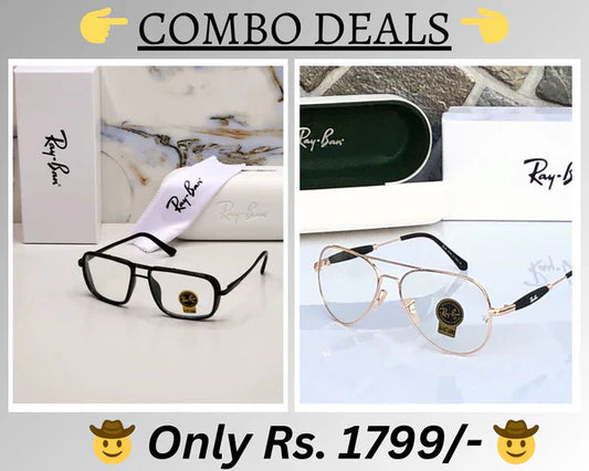 RB New Top Trending Men's Pack Of 2 Combo Hot Favourite Wintage Sunglass For Unisex.