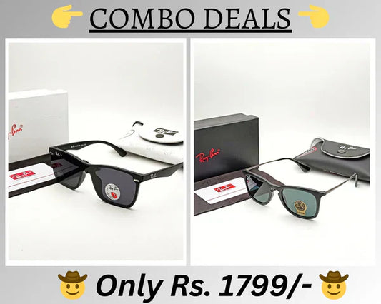 RB New Top Trending Men's Pack Of 2 Combo Hot Favourite Wintage Sunglass For Unisex.