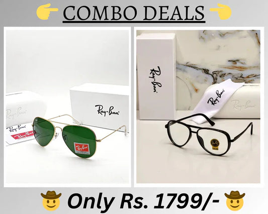 RB New Top Trending Men's Pack Of 2 Combo Hot Favourite Wintage Sunglass For Unisex.