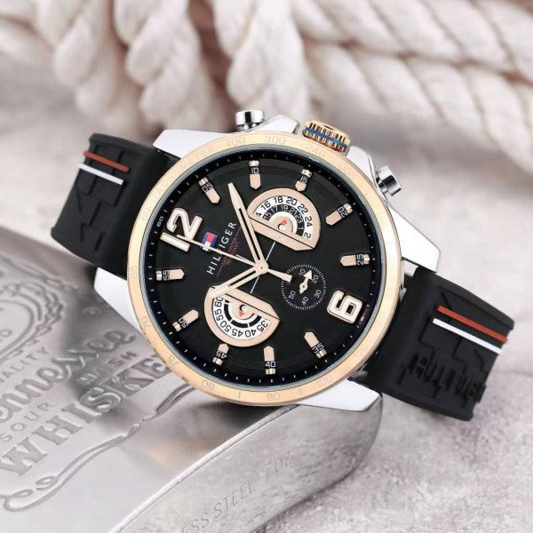 TOMMY_HILFIGER ROSE GOLD DECKER WATCH