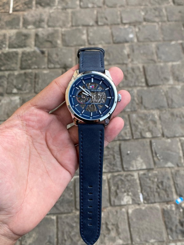 TOMMY_HILFIGER AUTOMATIC LEATHER WATCH