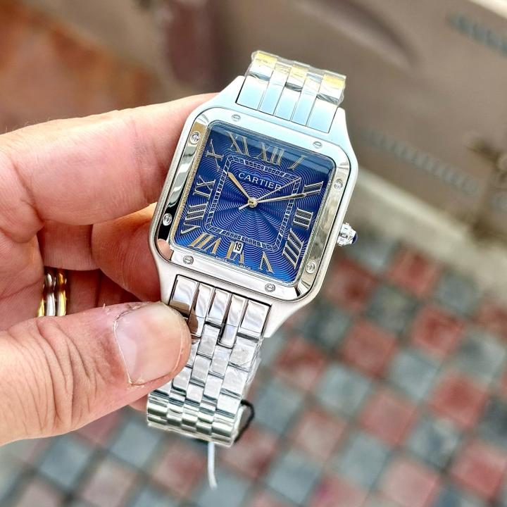 CARTIE_R SILVER BLUE MENS WATCH