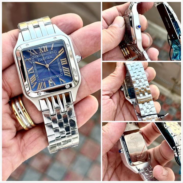 CARTIE_R SILVER BLUE MENS WATCH