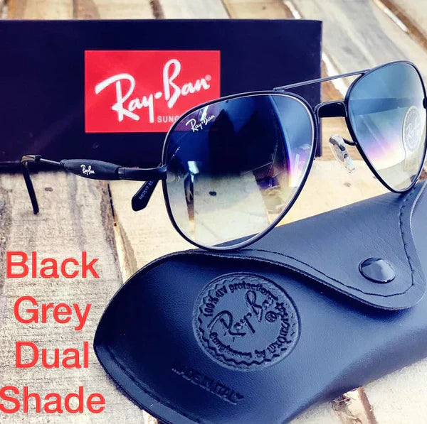 RB Blue Shaded & Black 3517 Oval Trendy Hot Favourite Wintage Sunglass For Unisex.