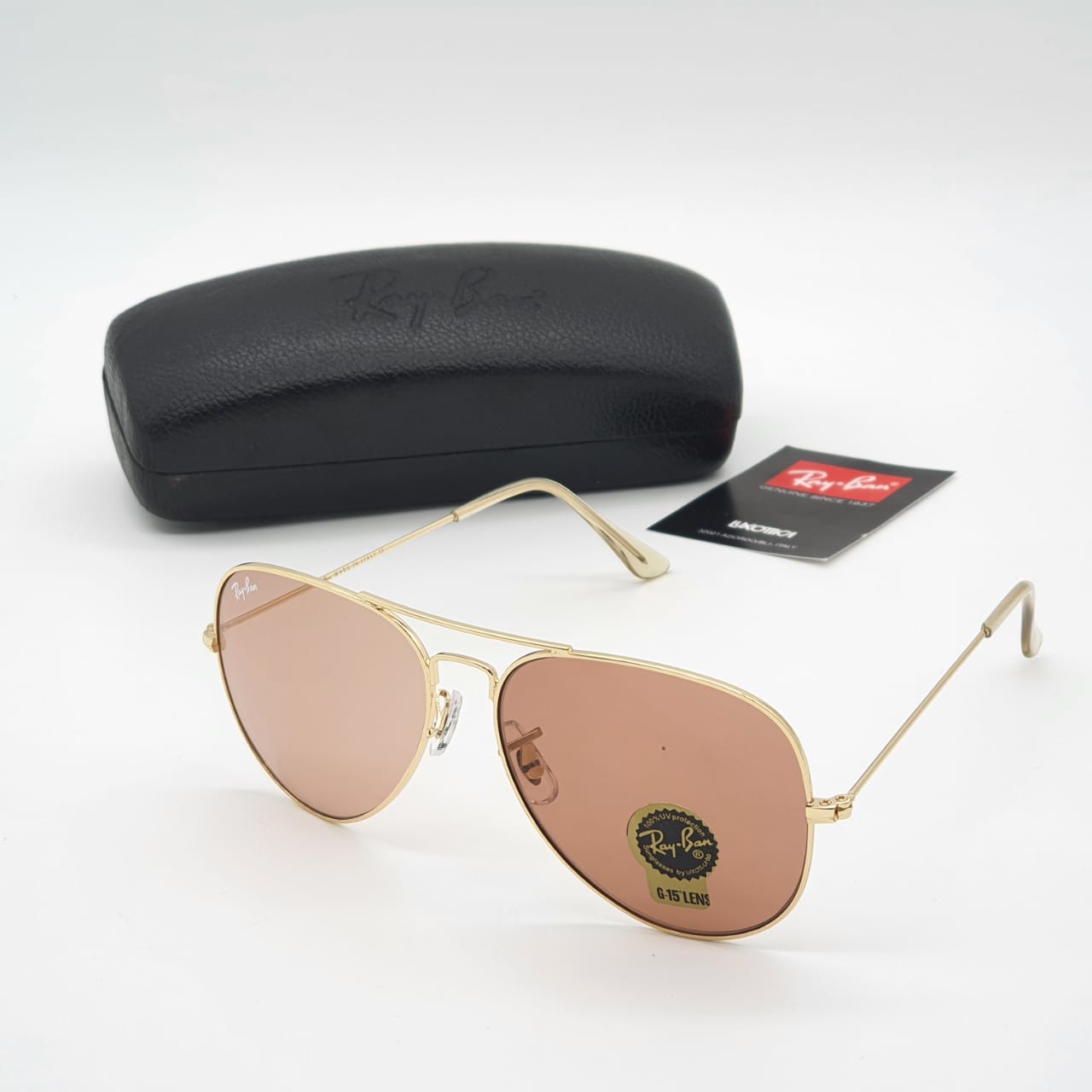 RB Brown &gold ( 3026 ) New 26-mm Men's Sunglasses.