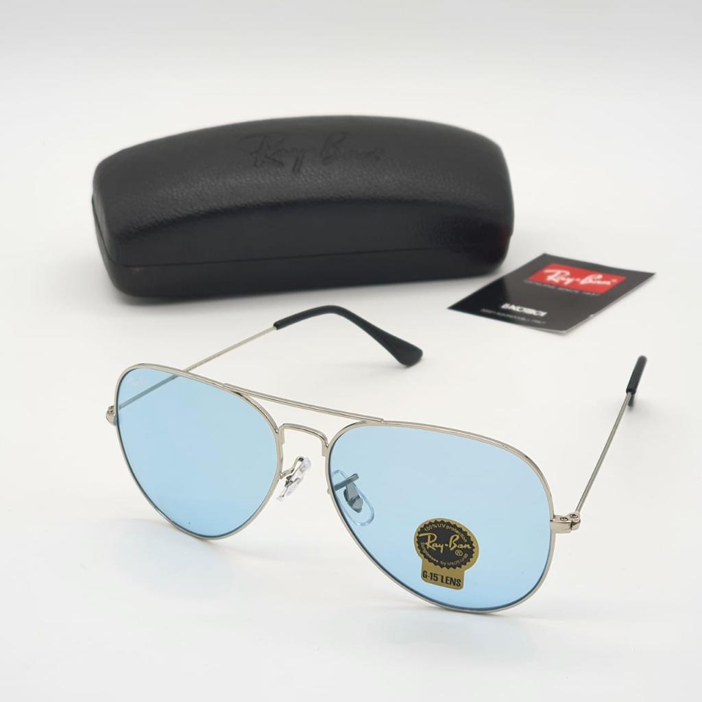 RB Blue & silver 3026 Aviator Causal Latest Sunglass For Unisex. (Copy) (Copy)