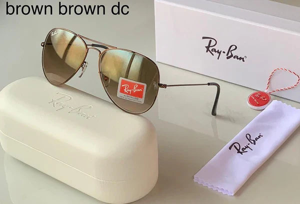 RB Brown Shade Brown 3026 Aviator Trendy Hot Favourite Wintage Sunglass For Unisex.