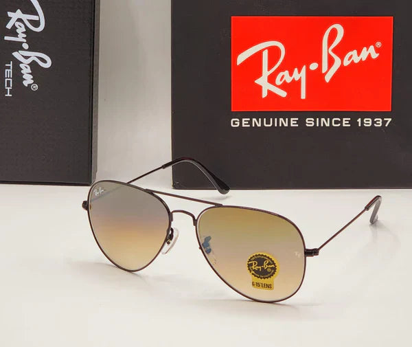 RB Brown Shade Brown 3026 Aviator Trendy Hot Favourite Wintage Sunglass For Unisex.