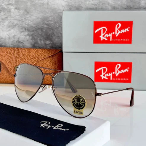 RB Brown Shade & Brown 3026 Aviator Hot Favourite Wintage Sunglass For Unisex.