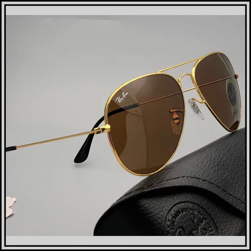 RB Brown & Gold ( 3026 ) New 26-mm Men's Sunglasses.